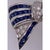 18Kt White Gold Sapphire And Diamond Bow Pin 1.10 TDW Total Weight 12.30 grams