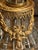 1960s Vintage Mid-Century American Neoclassical Glass & Stamped Brass Table Lamp – With Custom Pleated Hard Plastic Shade For Sale - Image 5 of 12