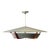 Large Mid-Century Modern Pendant Light in Walnut, Spun Aluminum, and Blackened Aluminum For Sale