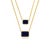 Metal 14k Gold Sapphire Bezel Set Pendant Chain Necklace For Sale - Image 7 of 13