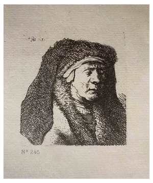 After Rembrandt, The Artist's Mother, Etching, 19th Century