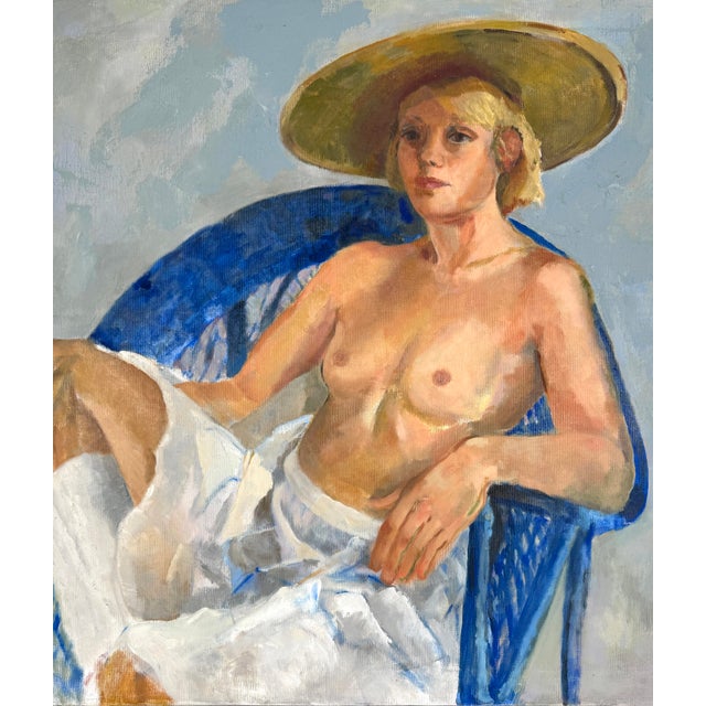 Beautiful portrait of a nude young woman by Patricia Emrich Gillfillan (American, 1924-2016). Carmel, California area...
