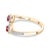18k Gold Ruby & Real Diamond Bypass Ring Size 6.5 For Sale - Image 4 of 12