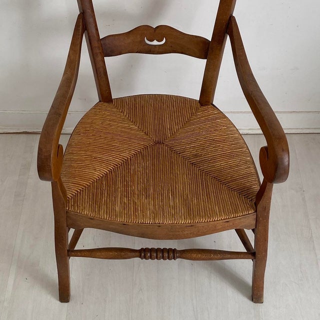 Brown Vintage Provençal Armchair, 1950s For Sale - Image 8 of 13