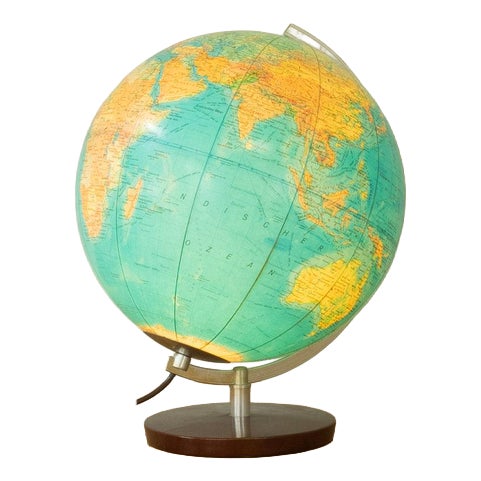 Vintage Illuminated Globe, Germany, 1970s For Sale