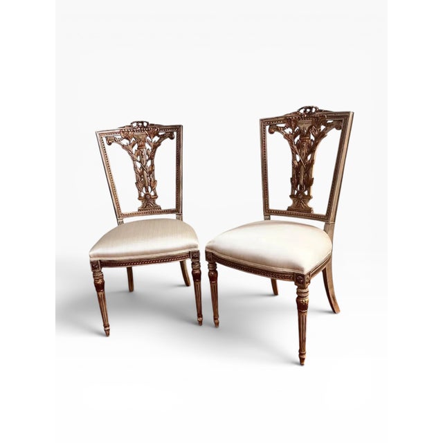 2020s David Michael French Side Chairs- a Pair For Sale - Image 5 of 12