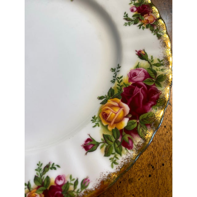 1960s 1960s Royal Albert 2 Old Country Rose 8 1/8” Salad Plates For Sale - Image 5 of 12