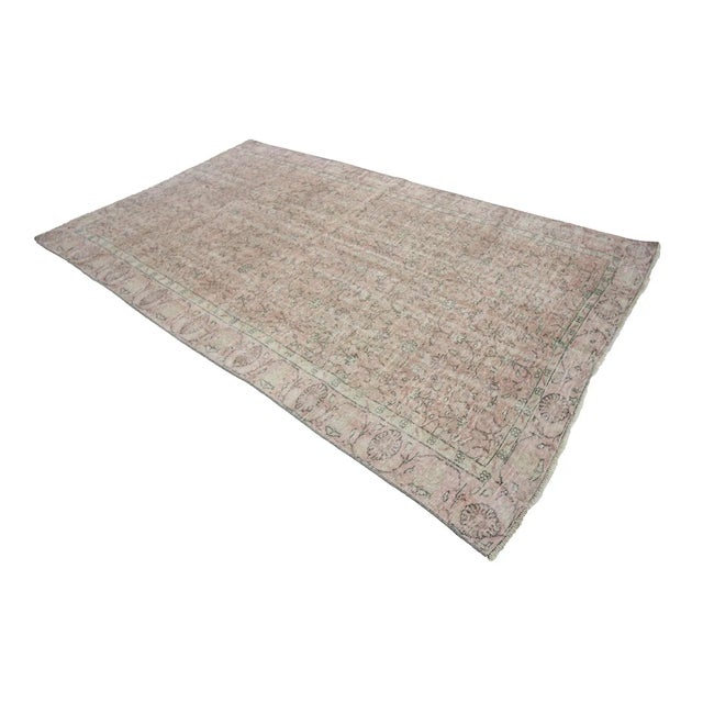 1960s Vintage Turkish rug- 5′9″ × 9′4″ For Sale - Image 4 of 7