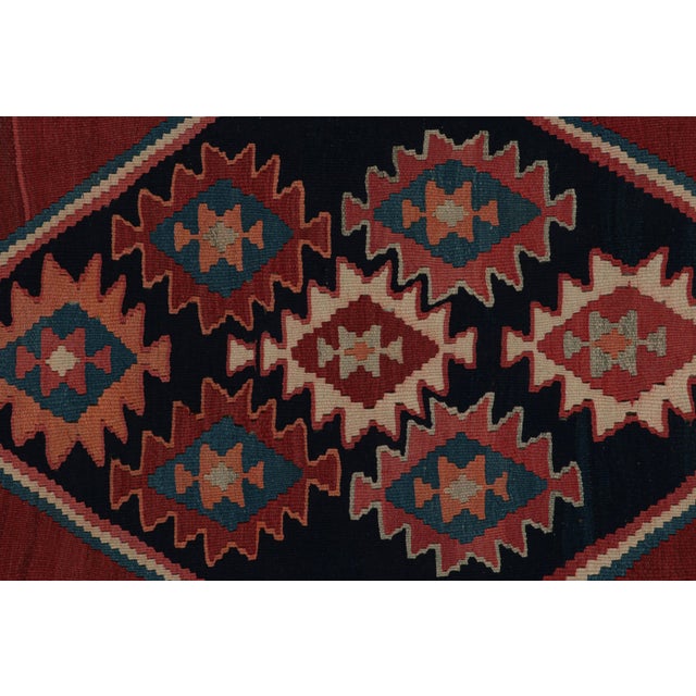 1950s Vintage Afghani Tribal Kilim Rug With Open Field and Medallion From Rug & Kilim For Sale In New York - Image 6 of 7