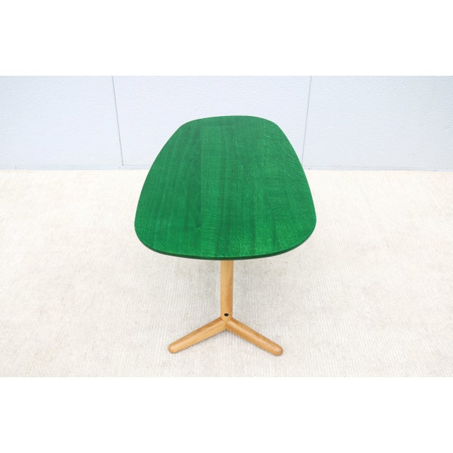 Emerald Minimalist Modern O Mr. President Oak Children Desk or Occasional Table by Bulo For Sale - Image 8 of 12