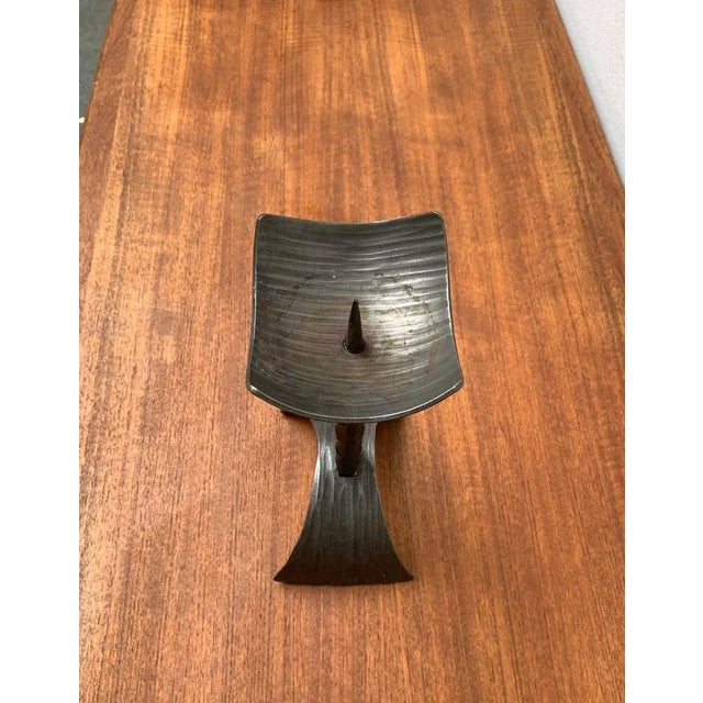 Mid-Century Brutalist Candleholder in Wrought Iron, 1960s For Sale - Image 16 of 18