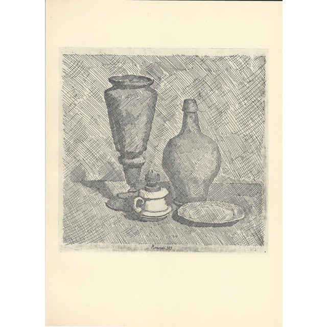 Giorgio Morandi, Still Life with Vase, Small Lamp and Dish, 1929-1957, Lithograph For Sale - Image 7 of 7