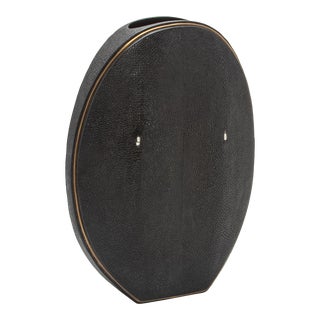 Shagreen Vase With Brass Details by R&y Augousti For Sale