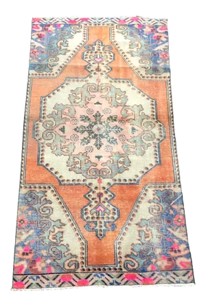 Vintage Multicolor Turkish Handmade Rug