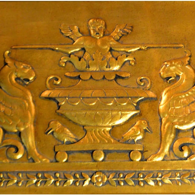 Empire Style Giltwood Looking Glass For Sale - Image 4 of 5