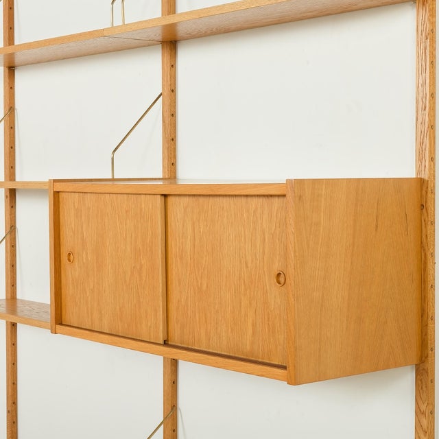 Danish Oak Wall Unit by Preben Sorensen for PS System, Randers, 1970s For Sale - Image 10 of 17