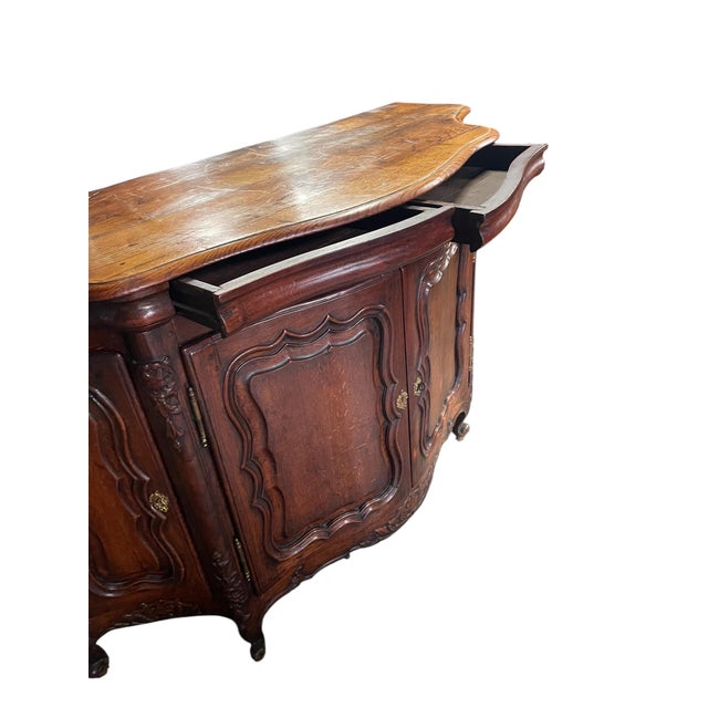 Bow Front Dresser in Oak, Flanders, 1760 For Sale - Image 3 of 6