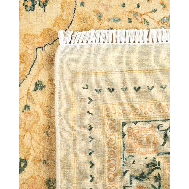 2000 - 2009 Mogul, One-of-a-Kind Hand-Knotted Area Rug in Ivory, 9' 1" x 12' 1" For Sale - Image 5 of 8