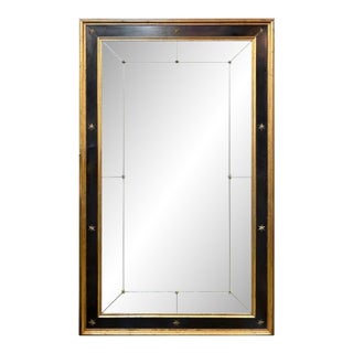 French Modern Maison Jansen Style Ebonized Mirror For Sale