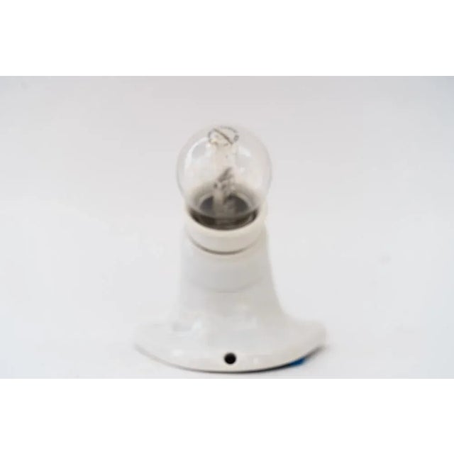 White Small Art Deco Porceilain Wall Lamp, Germany, 1920s For Sale - Image 8 of 10