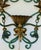 Single 2 Bulb Tole Toleware Italian Gilt and Verdigris Sconce , Italy For Sale - Image 4 of 11