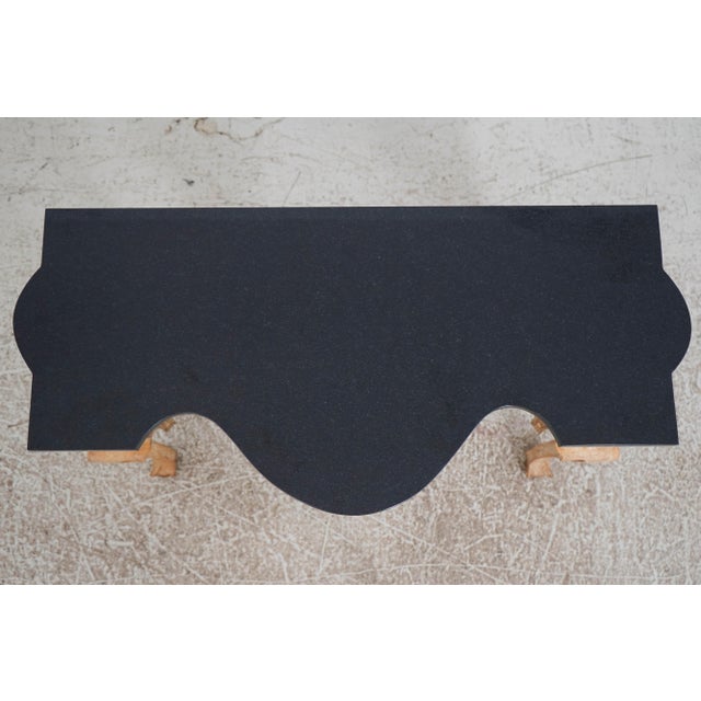 Traditional Gilted & Painted Granite Top Console Table For Sale - Image 3 of 14