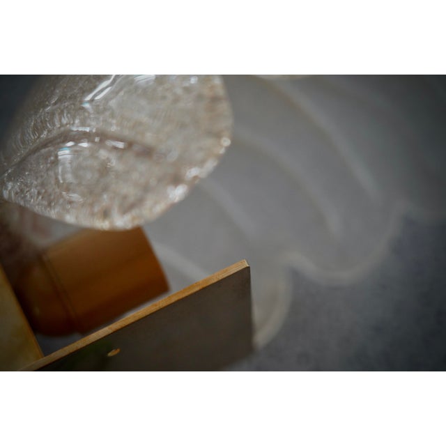 Murano Art Glass Gold Graniglia and Brass Wall Light and Sconces, 2000 For Sale - Image 9 of 10