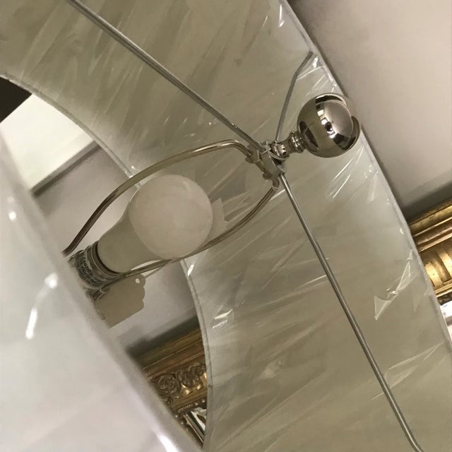 John Richard Ceramic Gourd Lamp With Aqua Drip on Lucite Base For Sale - Image 10 of 10