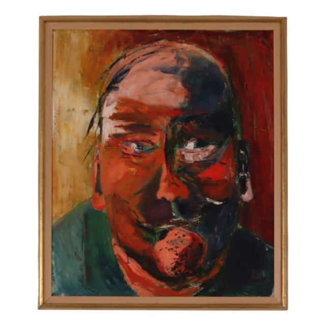 Anelotte Höcke, Uncle, 1977, Oil on Canvas, Framed For Sale