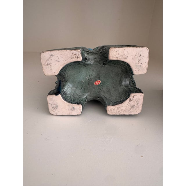Vintage Turquoise Glazed Ceramic Japanese Foo Dogs, Made in Japan, C. 1960s - A Pair For Sale In Houston - Image 6 of 10