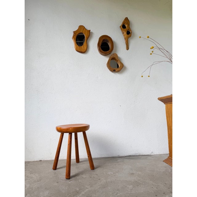 Pine Stool attributed to Charlotte Perriand for Les Arcs, 1960s For Sale - Image 6 of 18