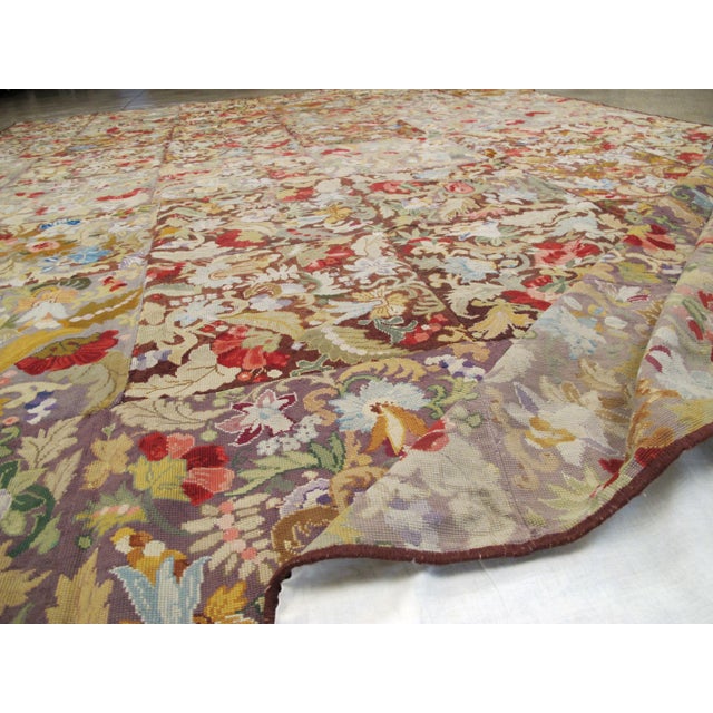 Galerie Shabab Collection Early 20th Century English Needlepoint Rug For Sale - Image 13 of 14