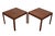 Mid-Century Modern 1970s Pair Mid-Century Danish Dux Teak Side Tables Parson Style For Sale - Image 3 of 9