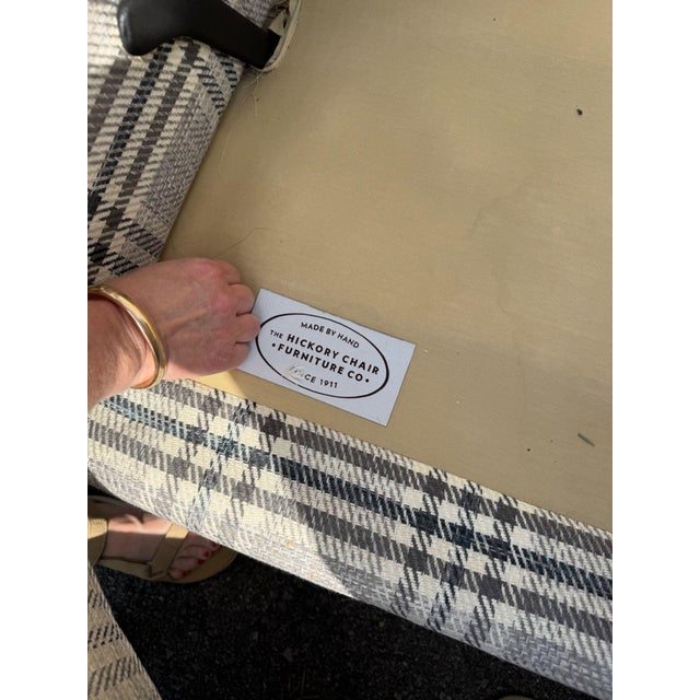 Dove Gray Reclining Armchair and Ottoman by Hickory For Sale - Image 8 of 8