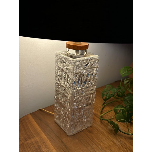 Large Glass Table Lamp attributed to Henrik Blomqvist for Stilarmatur, Tranås, Sweden, 1960 For Sale - Image 4 of 13