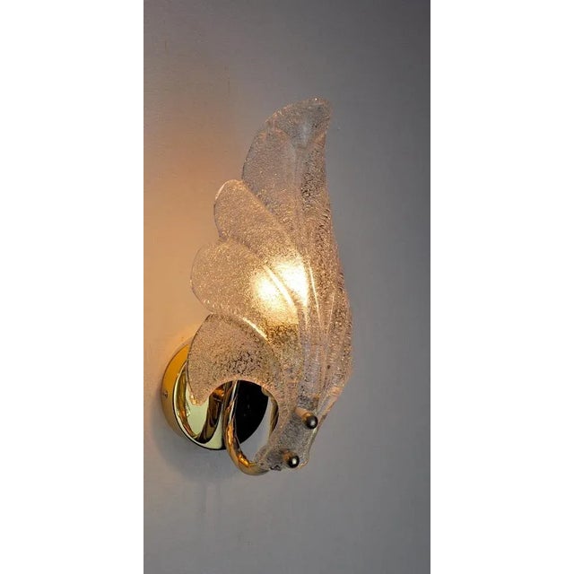 Leaf Sconce in Murano Glass by Carl Fagerlund, Germany, 1970s For Sale - Image 4 of 8