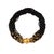 Early 21st Century Vintage 14k Yellow Gold Emerald Diamond Multi Strand Onyx Bead Pendant Necklace For Sale - Image 5 of 8