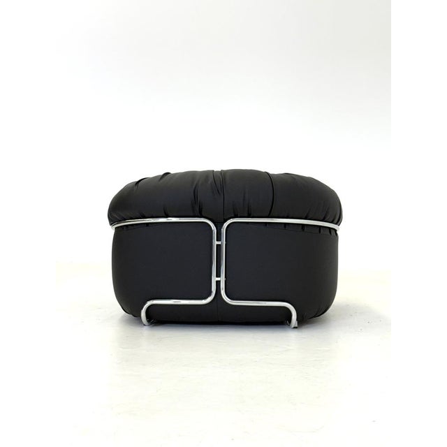 Metal Space Age Italian Black Lounge Chair, 1970s For Sale - Image 7 of 15