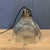 Small Pressed Glass Pendant Lamp with Brass Fixture from Holophane, 1930s For Sale - Image 13 of 17