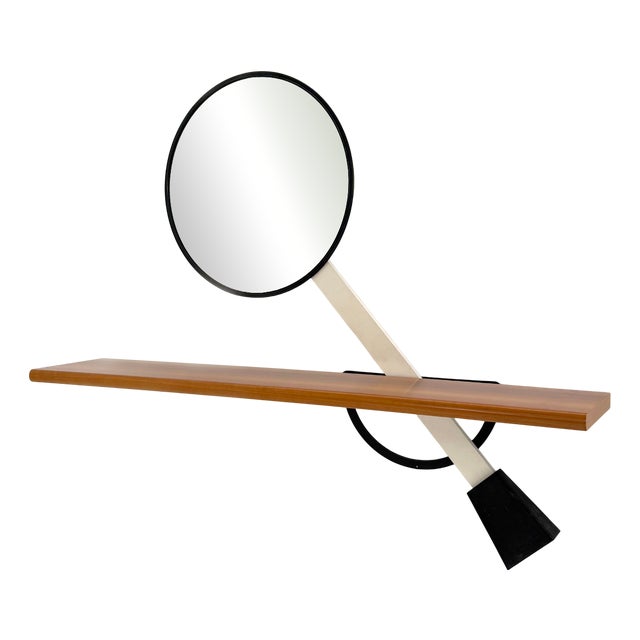 Solemio Console Wall Table with Mirror by Giotto Stoppino for Acerbis, 1980s For Sale