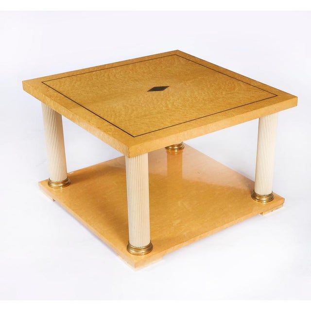 This is a fabulous high-quality pair of birdseye maple coffee tables purchased at great expense from Harrods,...