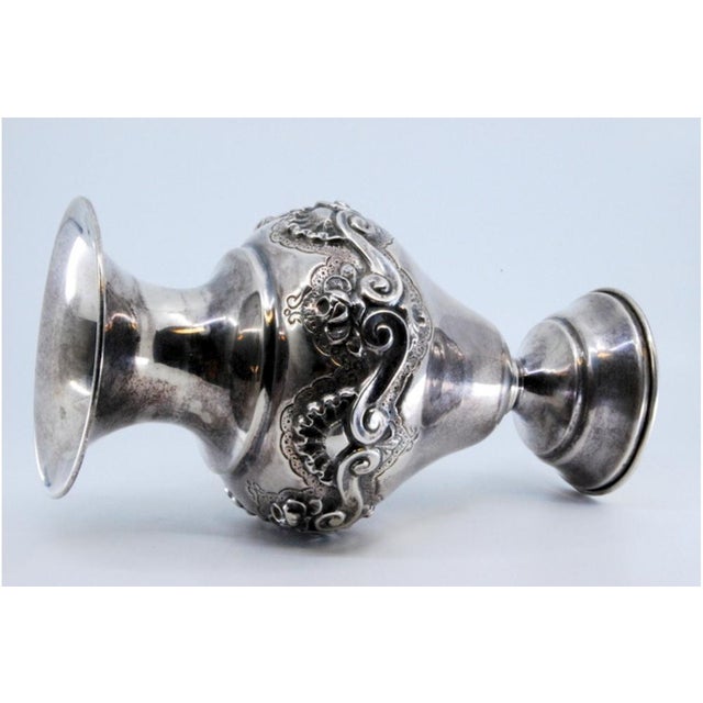 Silver Jug with Round Base and Relief For Sale - Image 5 of 11