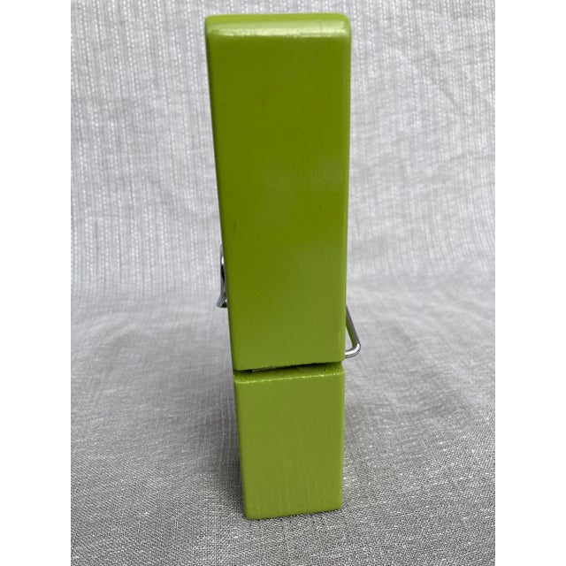 1990s Oversized Green Pop Art Clothespin For Sale - Image 9 of 12