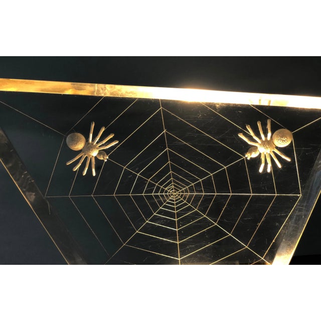 Night Light with Spiders Engraved in Acrylic Glass, 1960s For Sale - Image 6 of 14