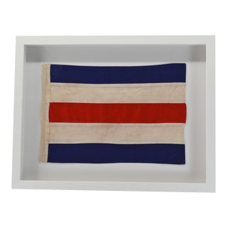Coastal Wall Decor Letter "C" Nautical Flag Framed For Sale