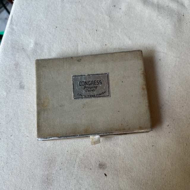 Up for consideration is a beautiful vintage double set of colorful and floral congress playing cards. These would look...