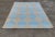 Handmade Cotton Area Rug Natural Vegetable Dyed Reversible Beige Blue Tile Pattern Rug - 8'x10' For Sale - Image 11 of 11
