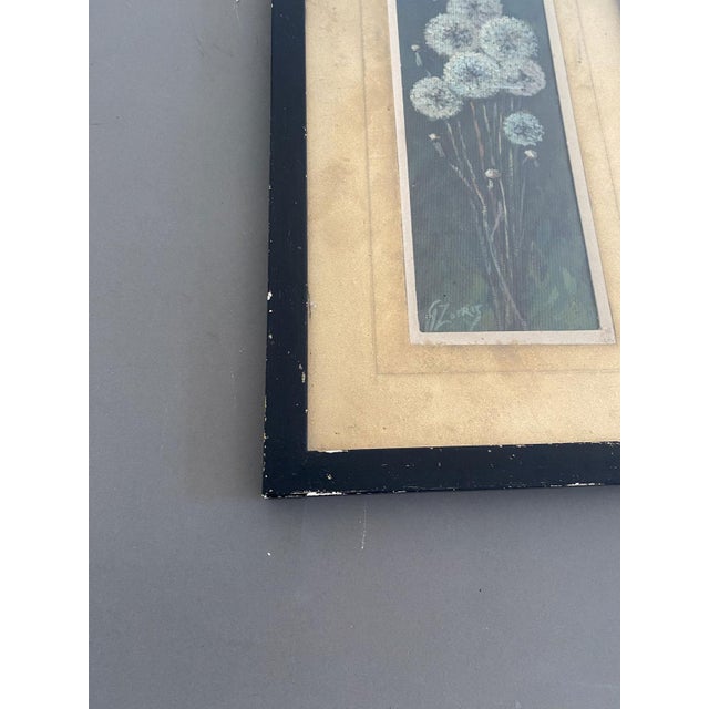 Giovanni Zorris, Dandelion Flowers, 1930, Oil Painting on Canvas, Framed For Sale - Image 3 of 10