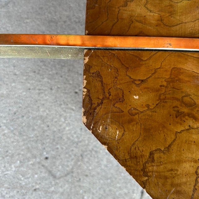 Wood Lane Walnut Burl Octagonal Coffee Table Mid Century Modern For Sale - Image 7 of 12