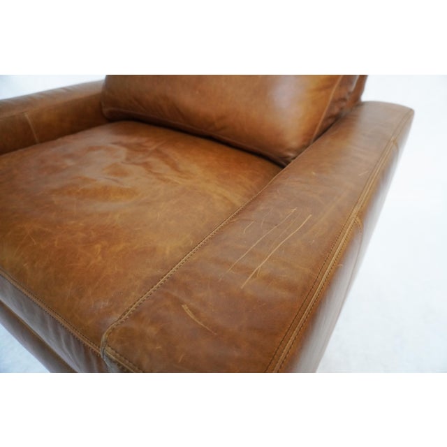 Maxwell Leather Chair by Restoration Hardware For Sale - Image 12 of 17